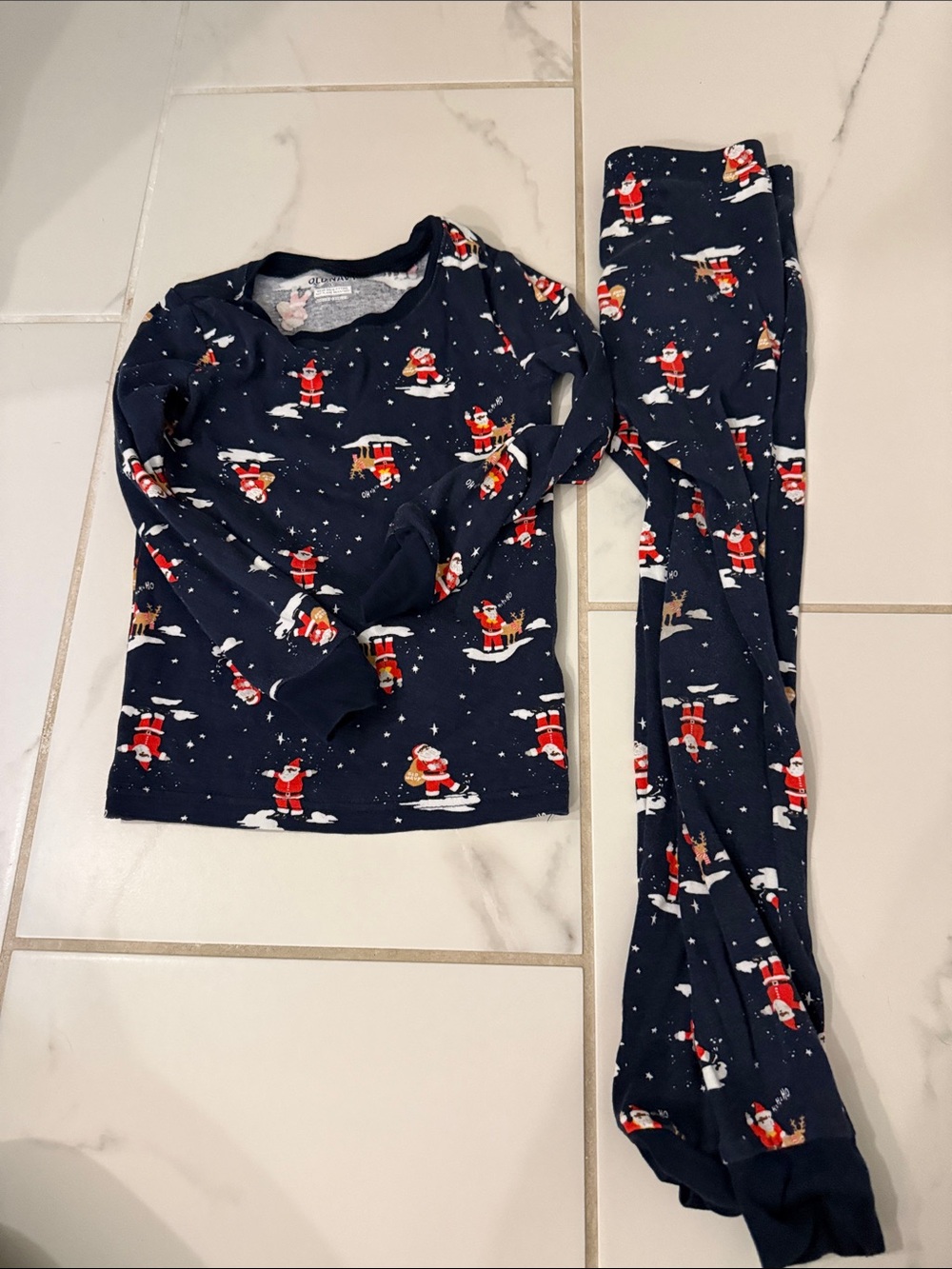 Old Navy kids family matching Christmas pajamas